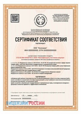 Сертификат СТО 03.080.02033720.1-2020 (Образец) Терней Сертификат СТО 03.080.02033720.1-2020